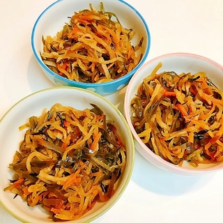 切り干し大根と細切り昆布の炒め煮♪ご飯進みますよ